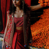KANCHAN JACKET BUSTIER SKIRT SET