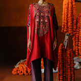 GENDA TUNIC PANT SET - RED