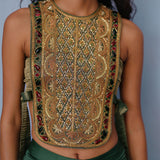 RAJVI BIB BUSTIER AND SKIRT SET