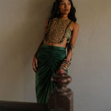 RAJVI BIB BUSTIER AND SKIRT SET