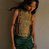 RAJVI BIB BUSTIER AND SKIRT SET