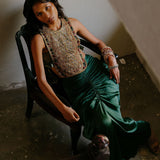 RAJVI BIB BUSTIER AND SKIRT SET