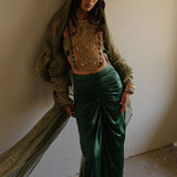 RAJVI BIB BUSTIER AND SKIRT SET