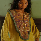 MEGHA KURTA DHOTI SET-YELLOW