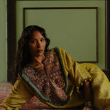 MEGHA KURTA DHOTI SET-YELLOW