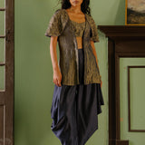 BANSI JACKET BUSTIER AND DHOTI SET