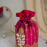 AISHA LONG STRIPE POTLI