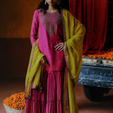 MAHUA KURTA SHARARA DUPATTA SET