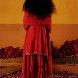 SEMAL KURTA SHARARA DUPATTA SET - RED