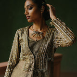 USHA JACKET BUSTIER SHARARA SET
